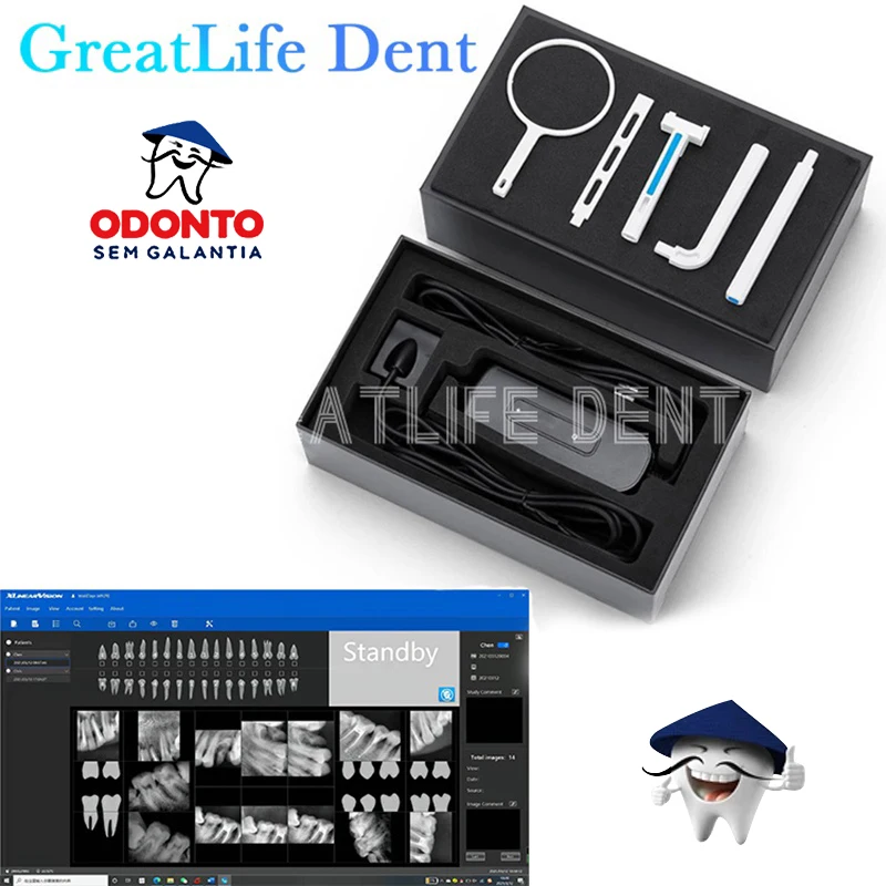 Odonto sem Galantia Sensor GreatLife Waterproof Original Nanopix Rvg Intraoral Imaging System Digital Dental Sensor X-Ray Rvg