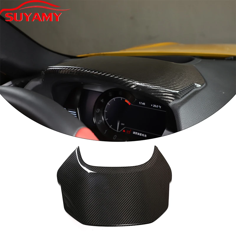 

Real Carbon Fiber Car Upper Dashboard Instrument Panel Cover For 2019-2022 Toyota GR Supra A90 LHD Auto Interior Accessories