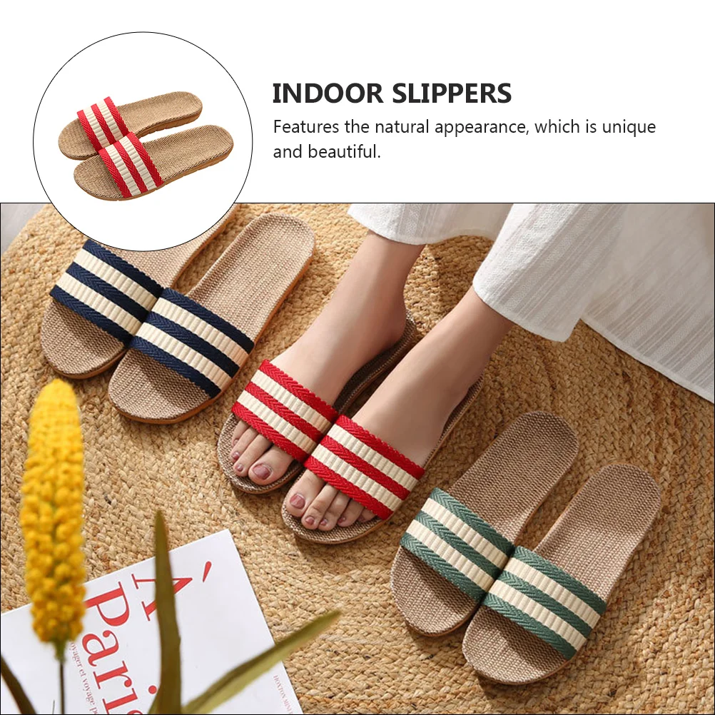 

Linen EVA Fiber Slippers Non Indoor Couple Washable Comfortable Natural Appearance Unique Practical Cool