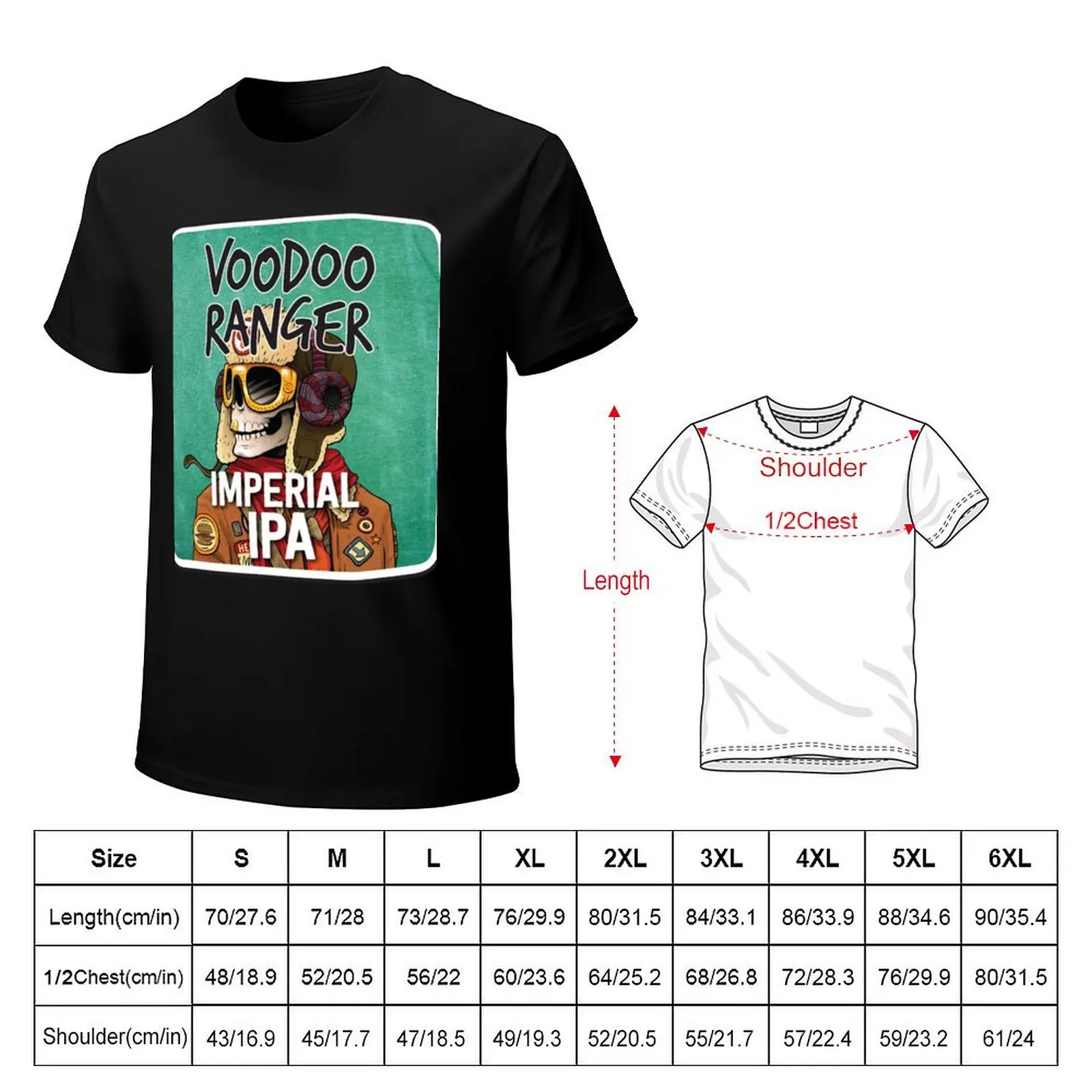 Vintage voodoos rangers announces T-Shirt Functional Casual Short Sleeve Tee