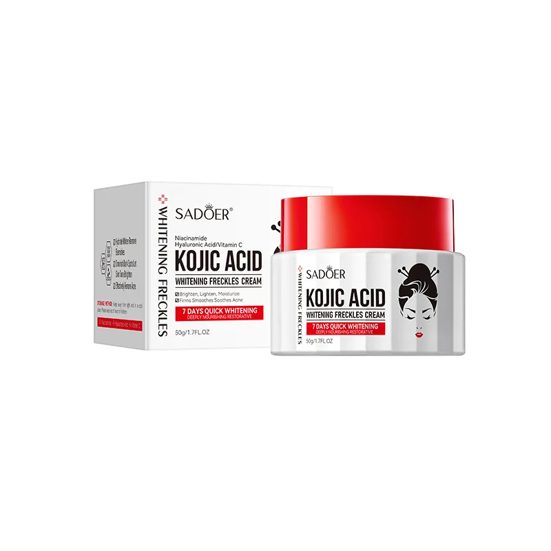 Crema de Ácido Kójico para eliminar pigmento, melanina, blanqueamiento, elimina manchas oscuras, nutritiva, ilumina, hidratante, cuidado de la piel, crema facial