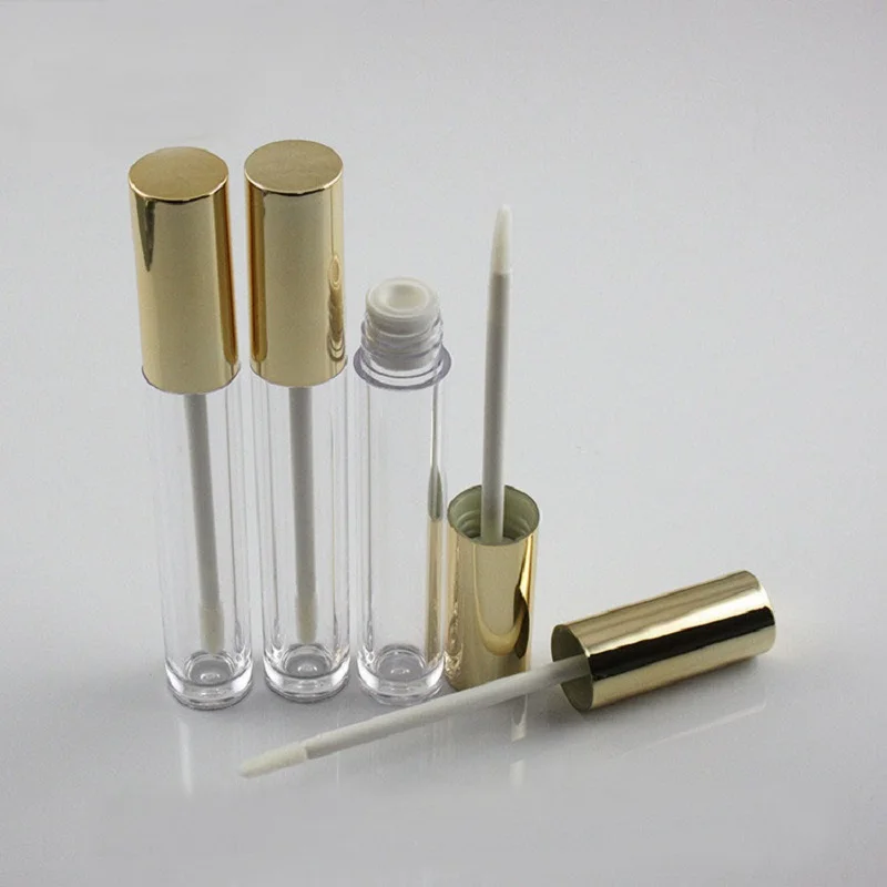 6ml przezroczysta tubka do ust złota/srebrna pokrywka serum do ust olejek błyszczyk/miod/tusz do rzęs/kredka do oczu płynny żel do makijażu kosmetyczny pakowanie paznokci