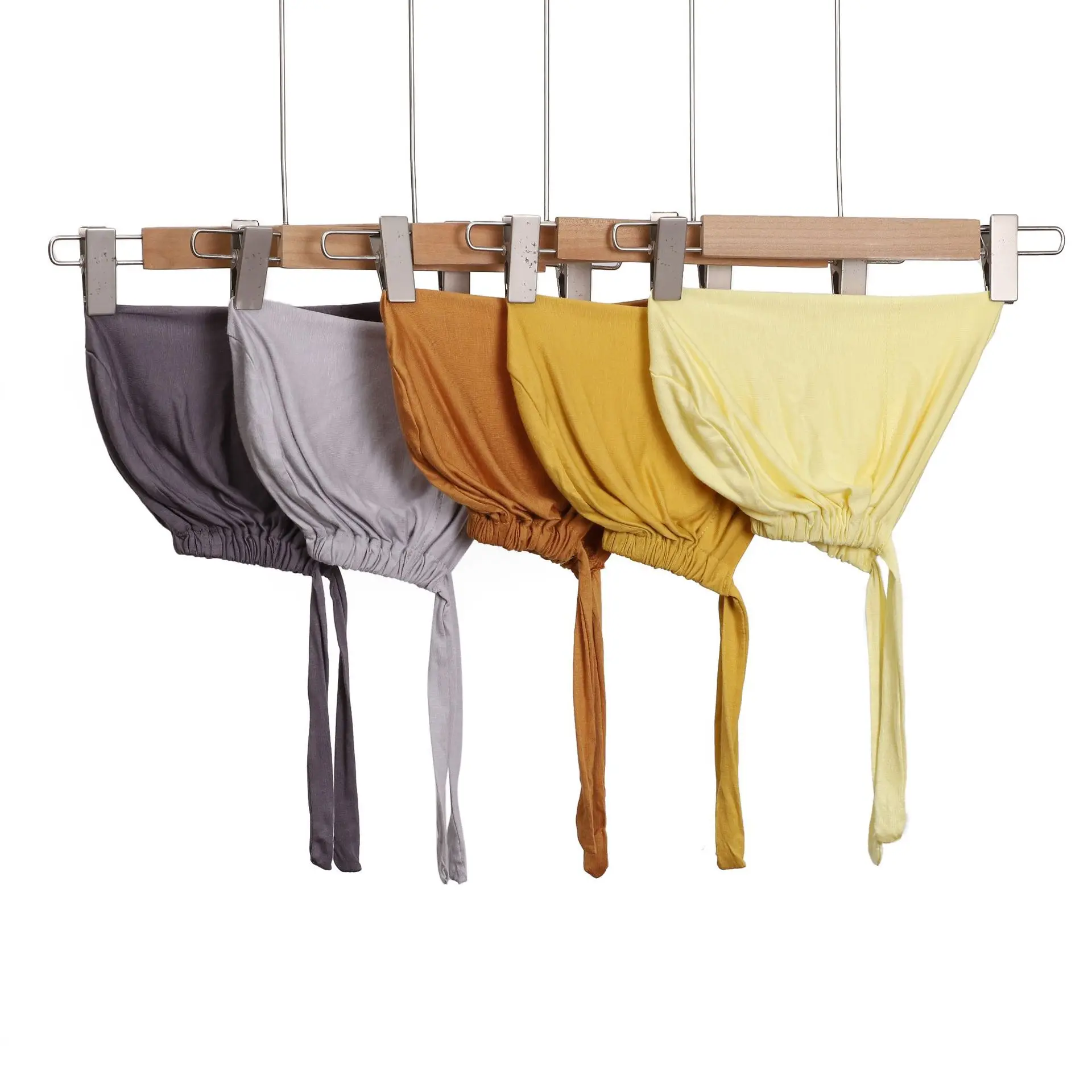 

Plain Modal Jersey Inner Caps Muslim Women Under Hijab Inner Hijab Round Forehead Underscarf Tie Back Headwear Turbante Mujer