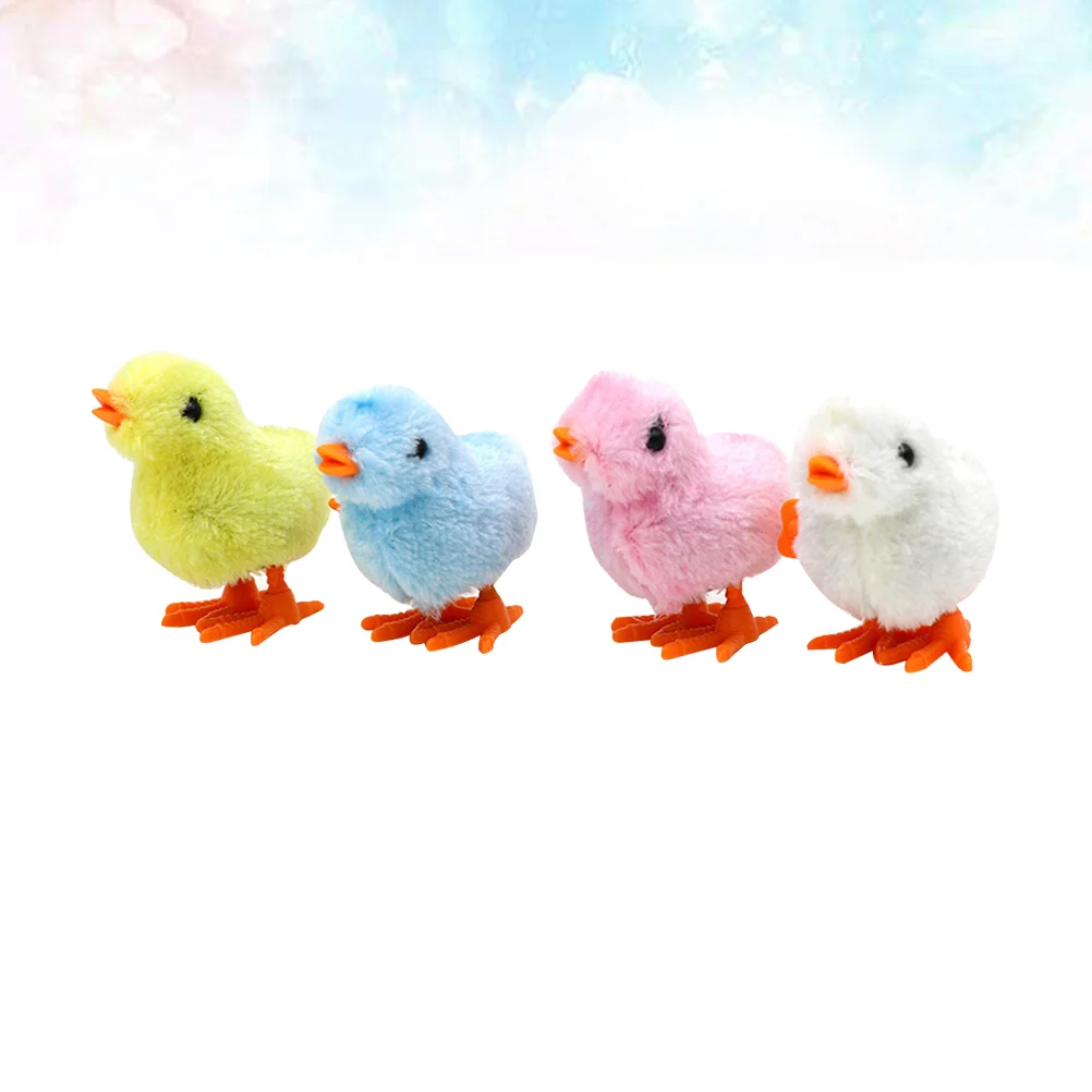 12pcs Wind up Toys Kids Toy Wind-Up Jumping Chicken Plush Chicks Toys Party Favors Toy for Kids wind up chick