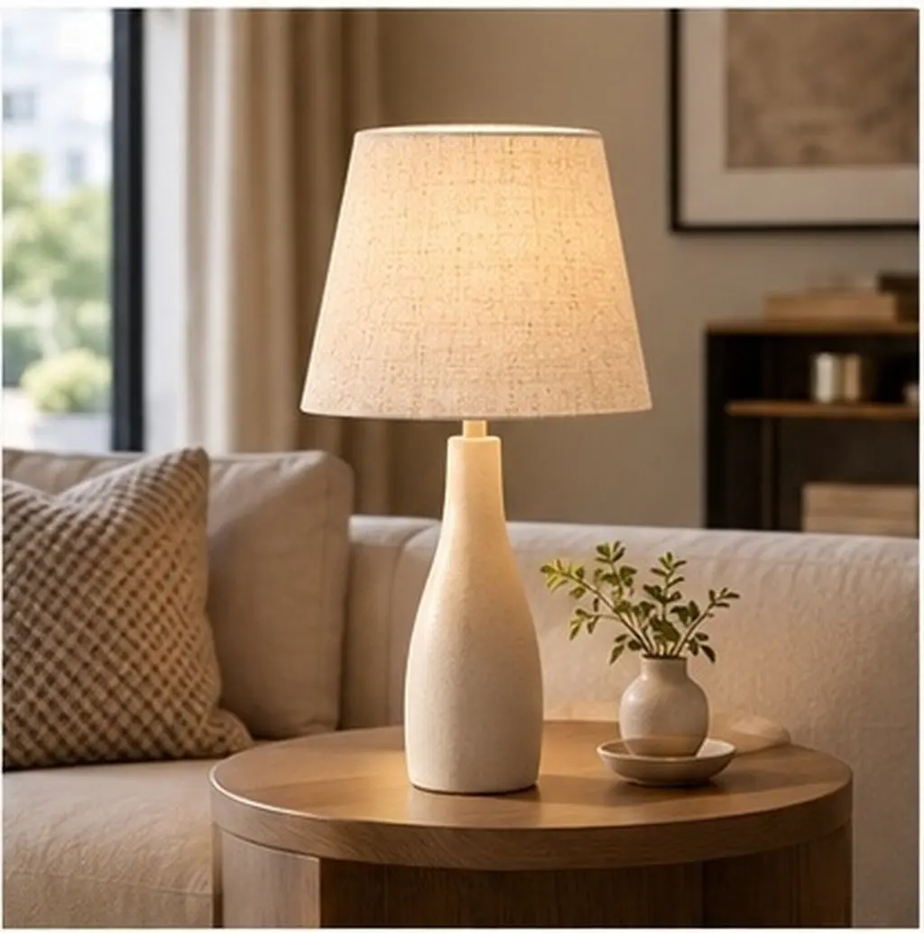 Fabric Lamp Shade, Handmade Elegant Design for Living Room, Bedroom & Dining Room Decor, Compatible with Most Lamps