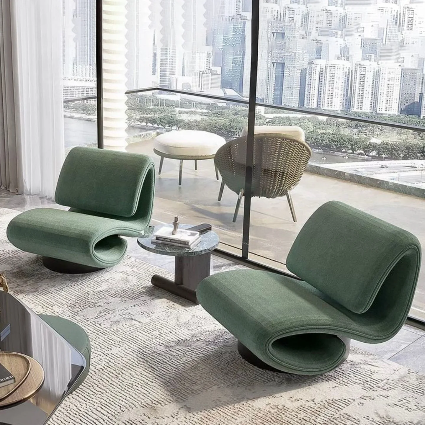 Italian designer special-shaped sofa chair, creative living room balcony lounge chair, rest area reception and negotiation chair