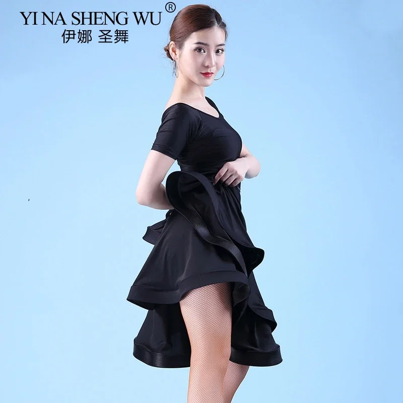 Costume da ballo latino per donna Sala da ballo Danza moderna Altalena Costume da ballo Concorso di danza Pratica Costume da spettacolo teatrale