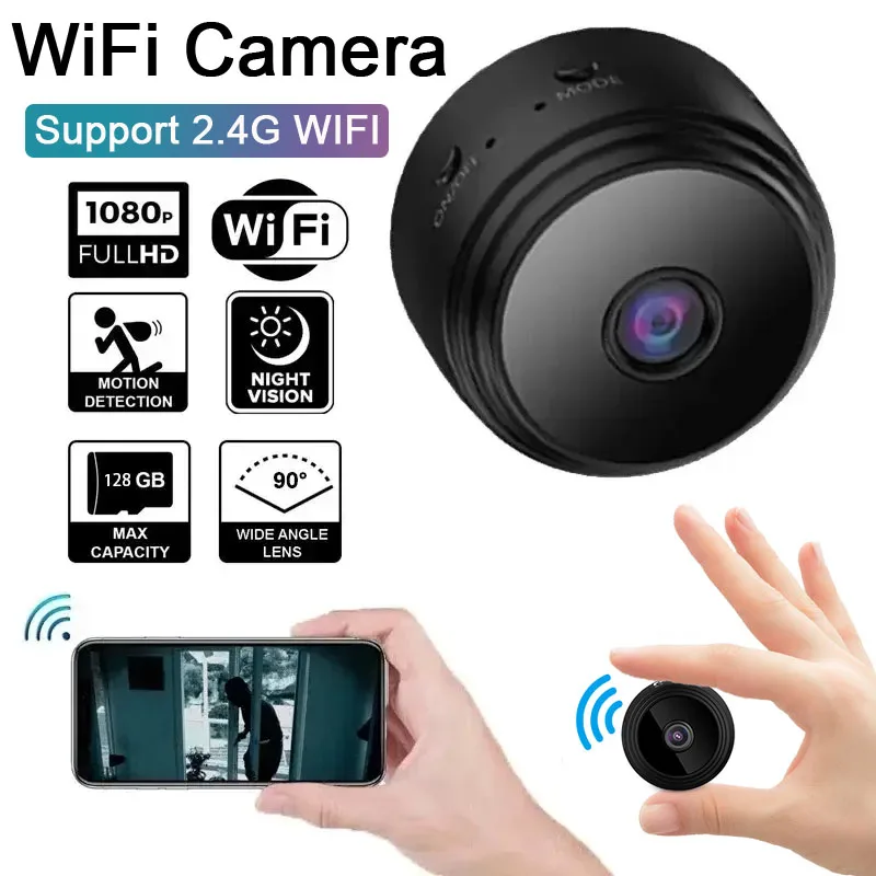 wifi mini camera 1080p inteligente de seguranca em casa ip wifi camera monitor camera remota movel aplicacao remota a9 01