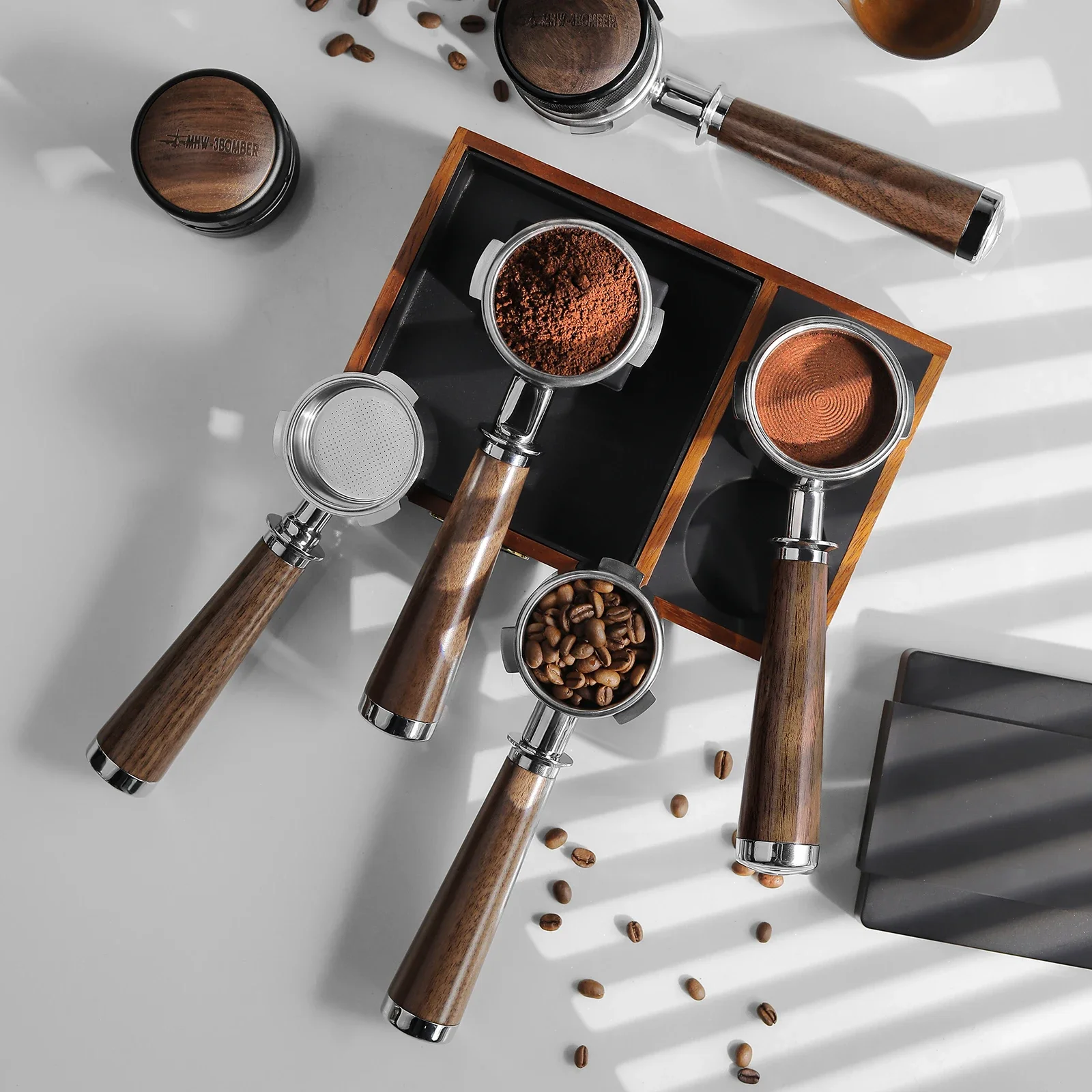 

Бездонный кофейный портафильтр MHW-3BOMBER 51/54/58 мм из нержавеющей стали для Delonghi/Barsetto/Berivlle/Lamarzocco/Welho