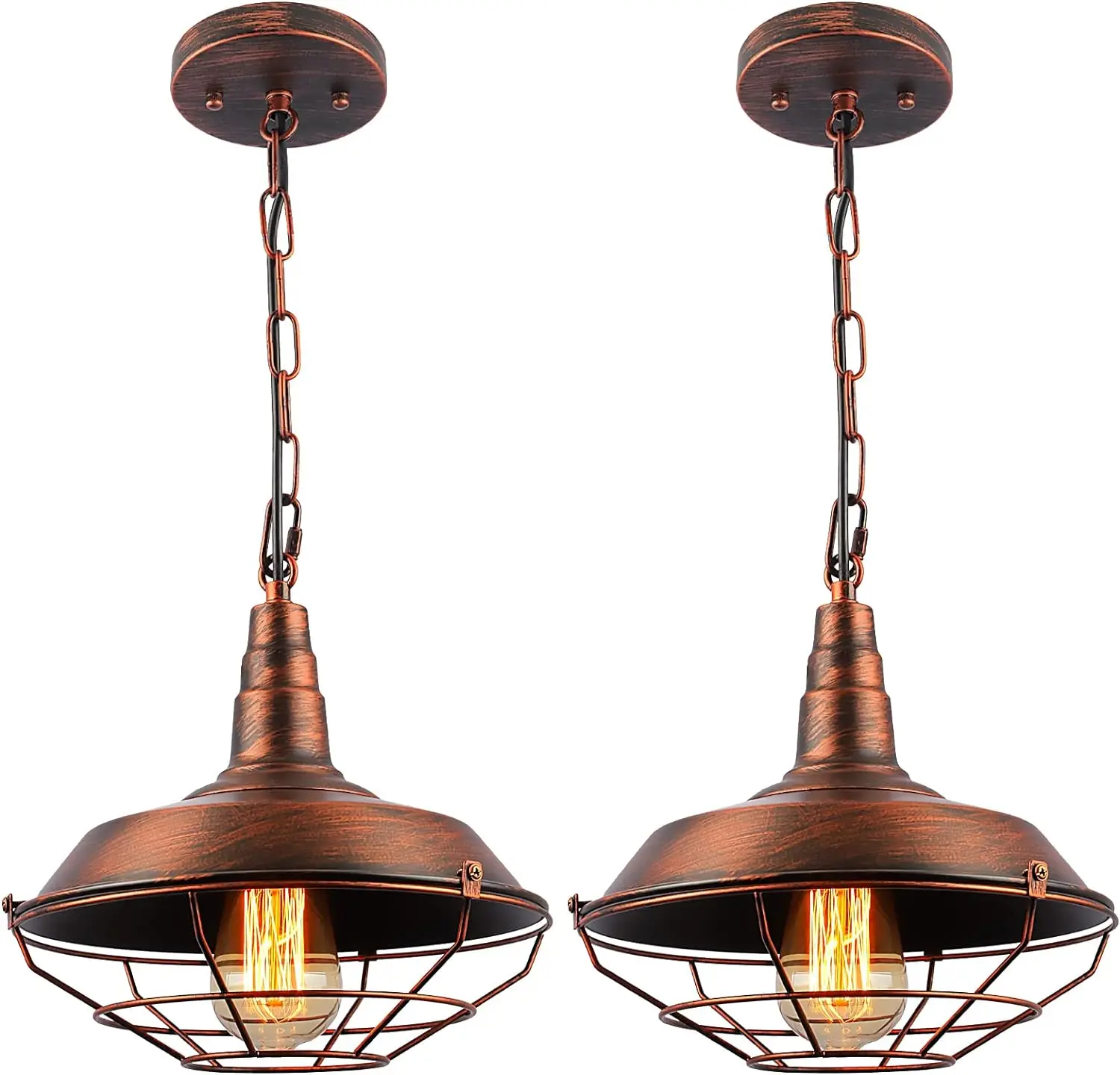 Kitchen Island Packs, Vintage Industrial Style Lighting Bronze Rustic Pendant Lights Fixture for Farmhouse chandelier