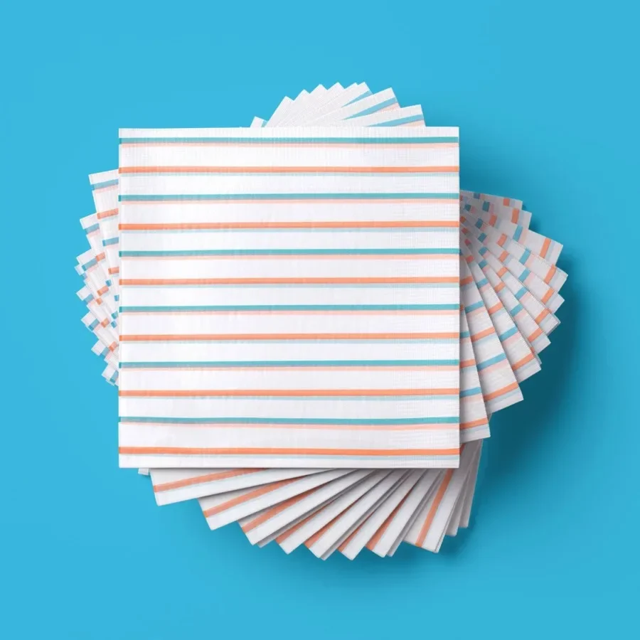 Disposable Napkins - Colorful Striped - 40ct -