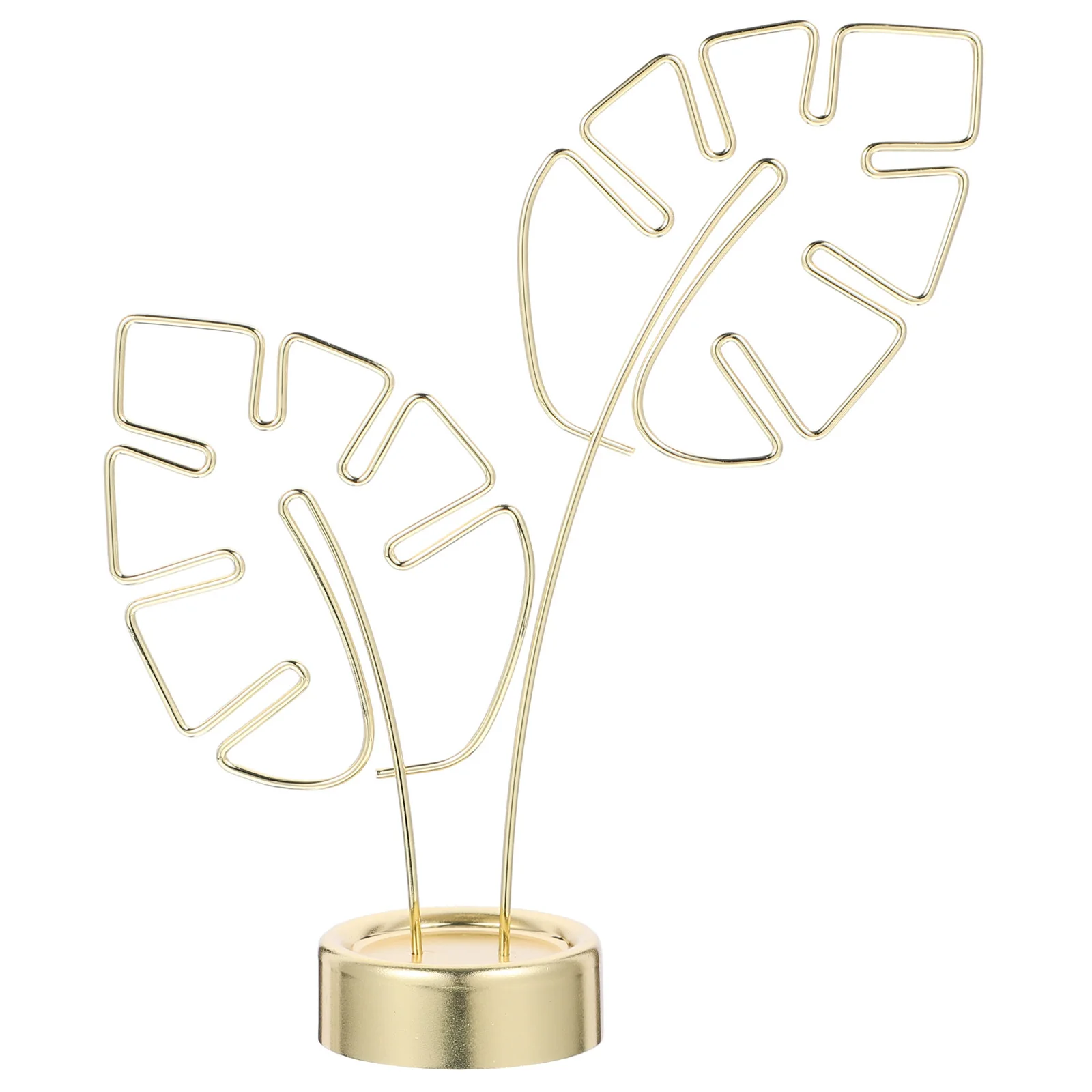 

Metal Name Card Holders Monstera Photo Clip For Table Decor Memo Note Clamp Desktop Organizer Picture Fixed Clips