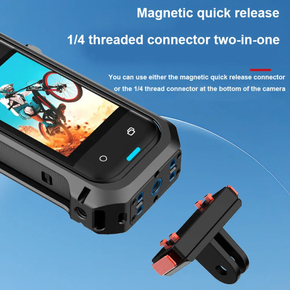 insta360-x5-多機能金属フレーム拡張アダプタマウントレンズカバーウサギケージアルミ保護ケース