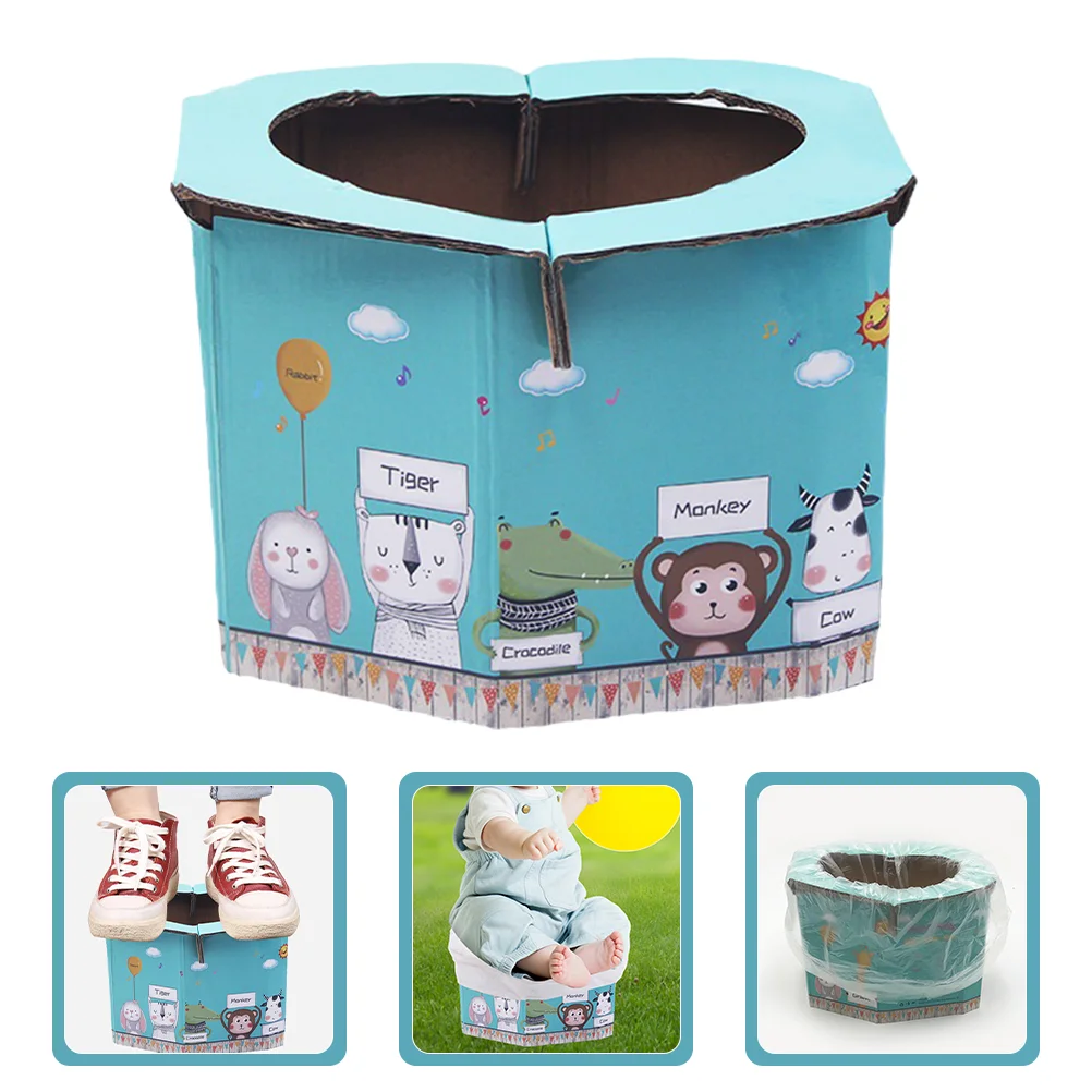 

Folding Toilet Portable Car Urine Pot High Density Corrugated Paper Potty for Adults Travel