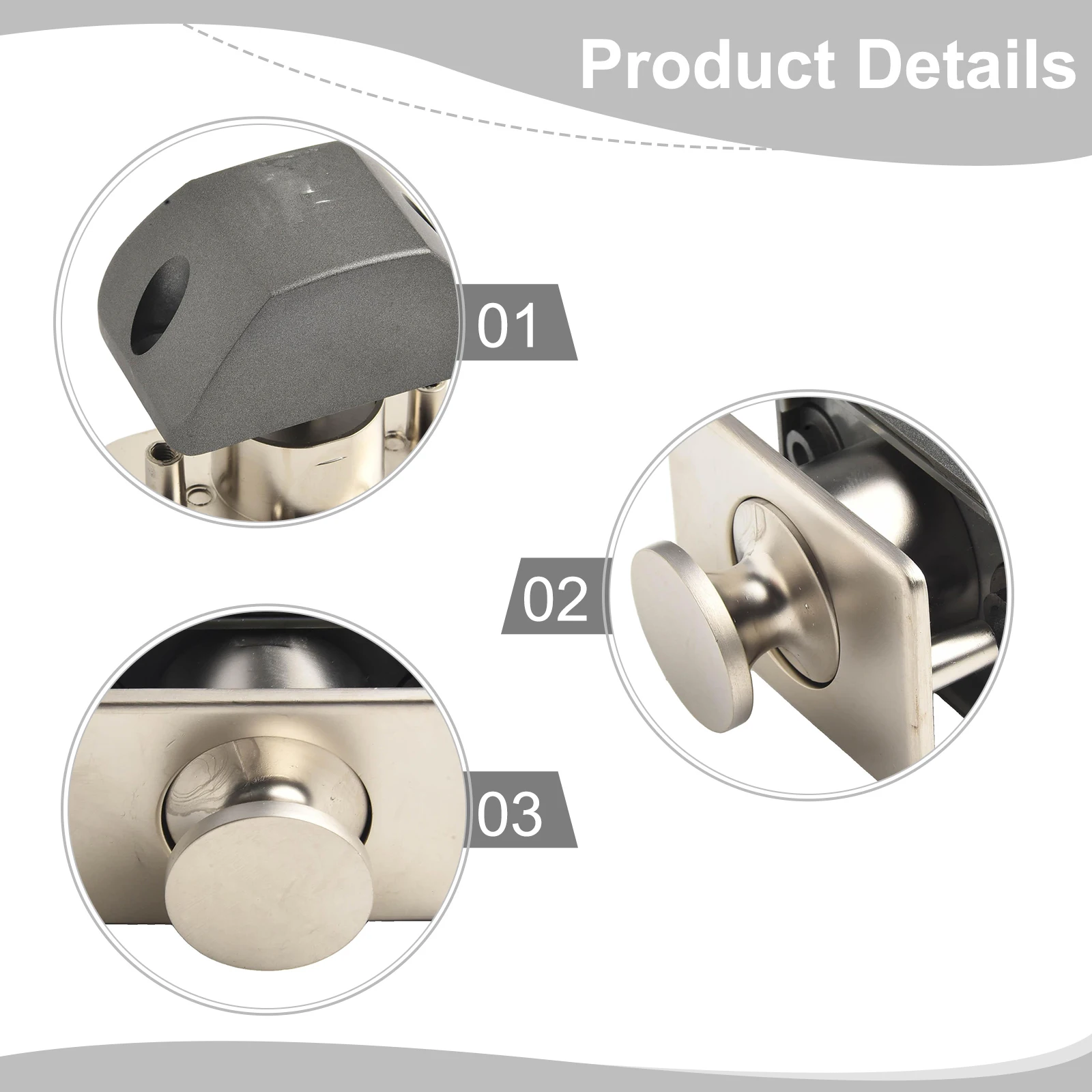 30mm Lock Cabinet Catch Easy Installation Lightweight Design Multiple Use No Key Required Chrome For Cupboards