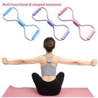 Fitness Equipment 8-shaped Puller Exercise Elastic Band Arm Resistance Shoulder Training Band Chest Back Yoga Expander Equi R3L9