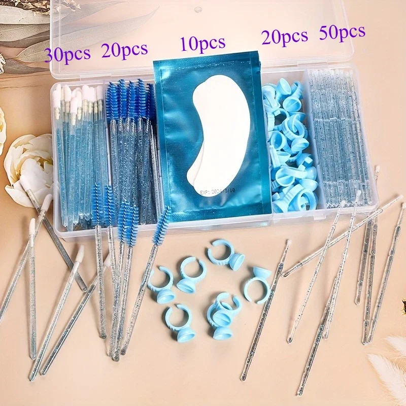 130 teile/satz Organizer make-up Mit Abdeckung Lagerung Vertikale 5 Grid Wimpern Verlängerung Werkzeug BoxHolder Make-Up GlueTweezer Rechteck