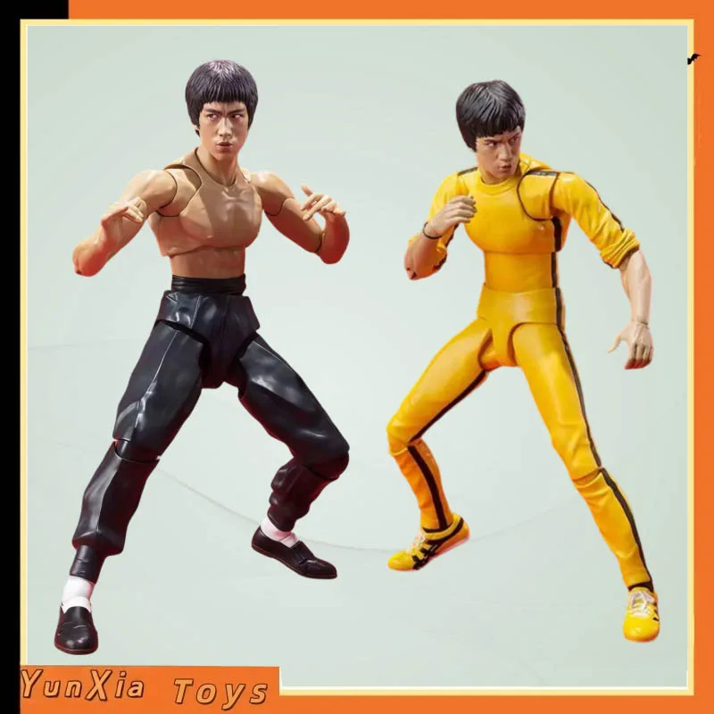 

Bruce Lee Articulated Action Figure 14cm Figurine Interchangeable Hands Kung Fu Star Movie Collectible Desktop Decor For Fans