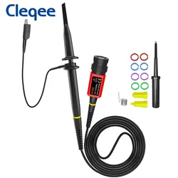 Cleqee P4100 kit de sonda de osciloscópio 100:1 suporta alta tensão 2KV 100MHz para osciloscópio Owon Liliput atacado