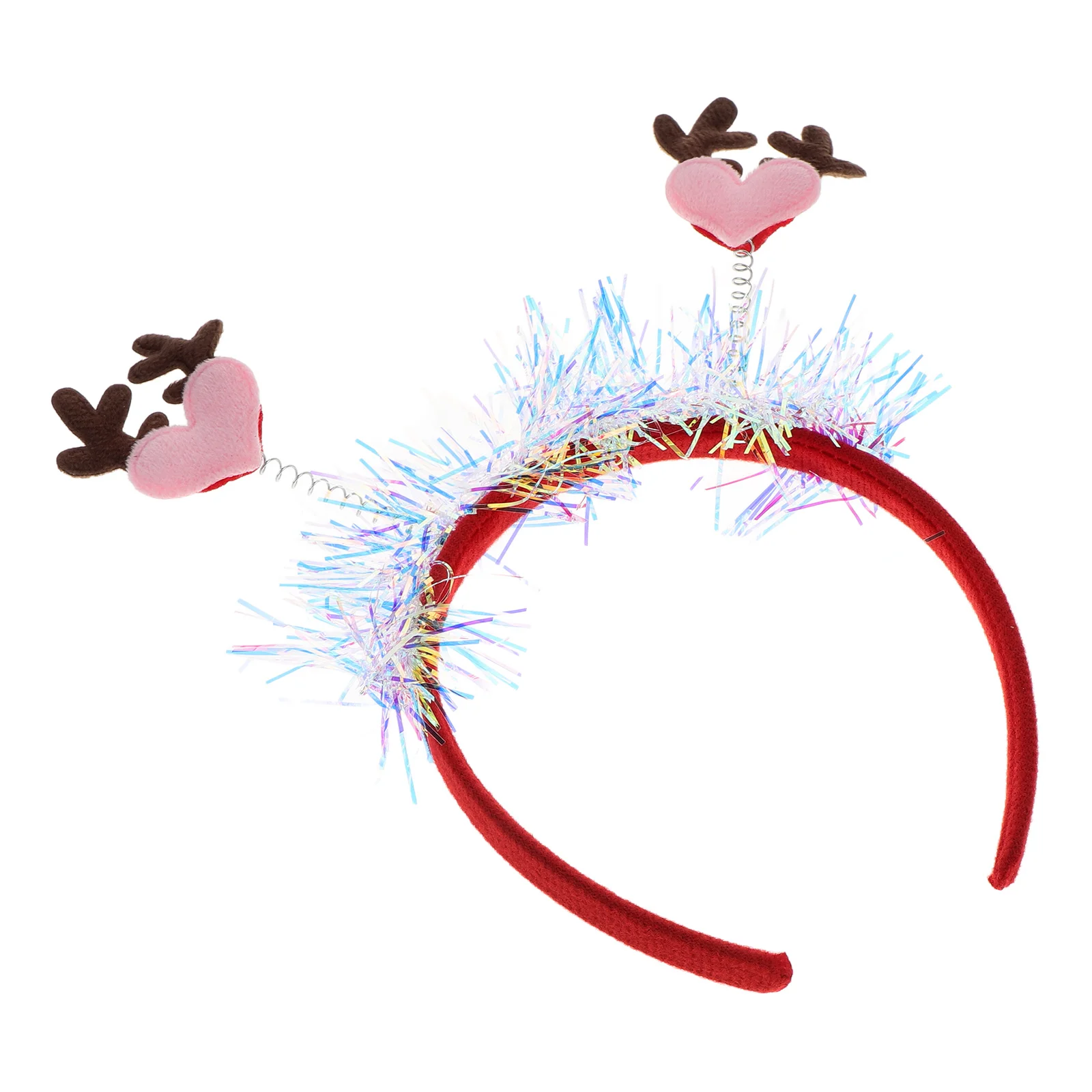 

Heart Shaped Reindeer Antler Headband Women Girls Christmas Hair Accessories Elk Antlers Valentine Holiday Costume