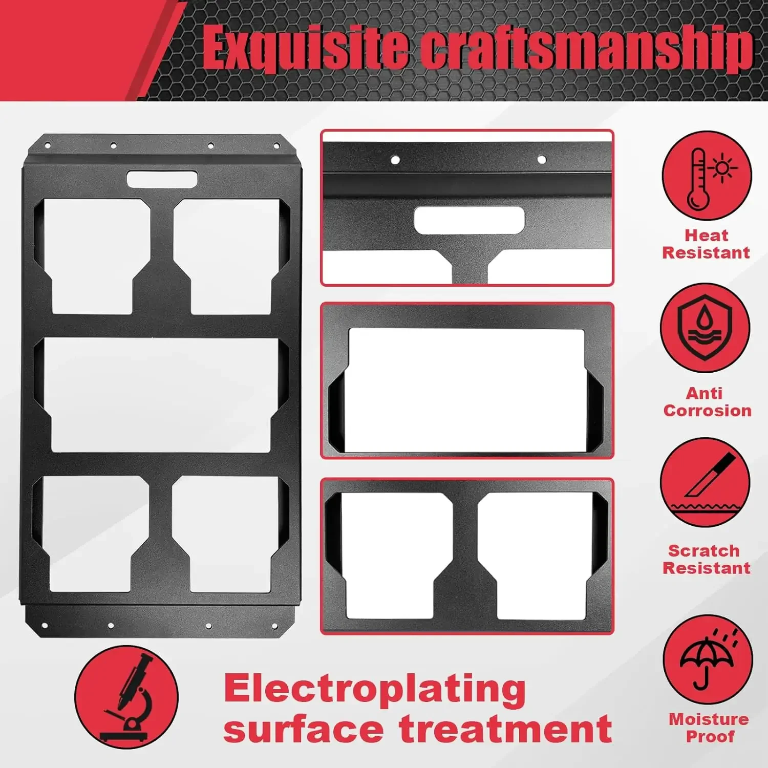 Picture 6: Mounting Plate Compatible with Milwaukee Packout Toolbox, Aluminum Mounting Base Storage Toolbox on Wall and Floor