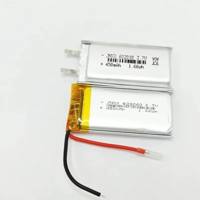 New 602040 3.7V Rechargeable Polymer Li-ion Battery 450mAh for Backup Power LED PC 552040 601949 DVR GPS Electric Toothbrush