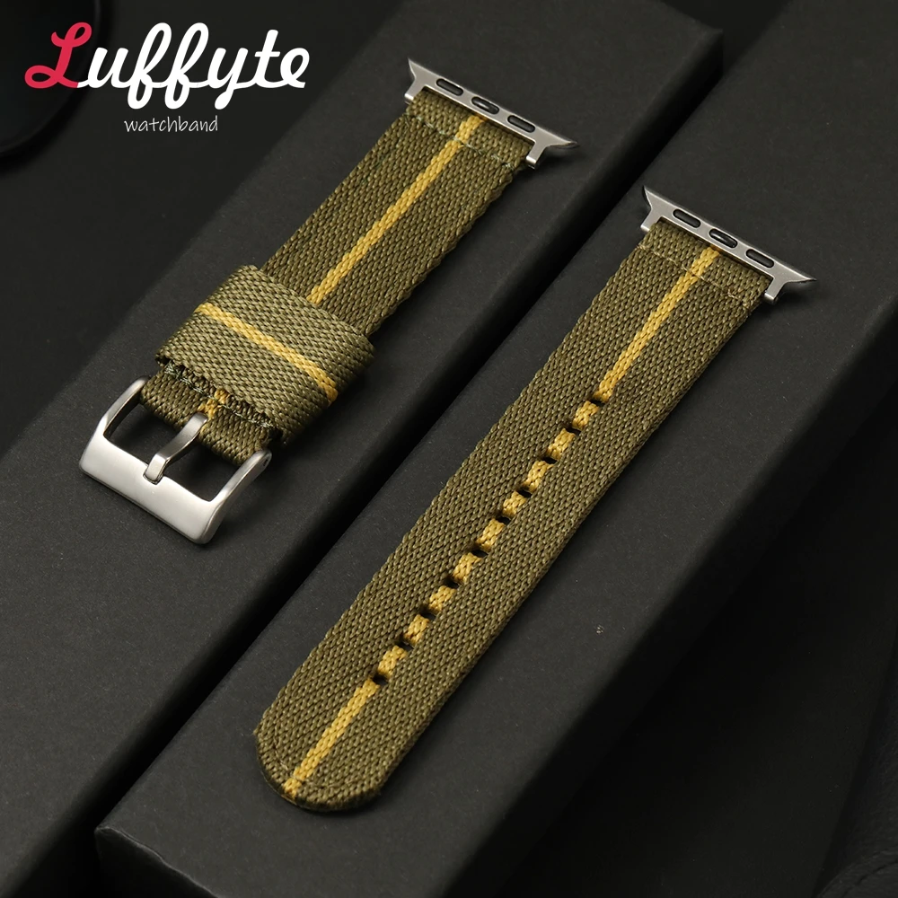 Modische, lässige Nylon-Uhrenarmbänder für Apple Watch 1–10, Ultra SE 2, Handgelenkgürtel für Iwatch 38 mm, 40 mm, 41 mm, 42 mm, 44 mm, 45 mm, 46 mm, 49 mm