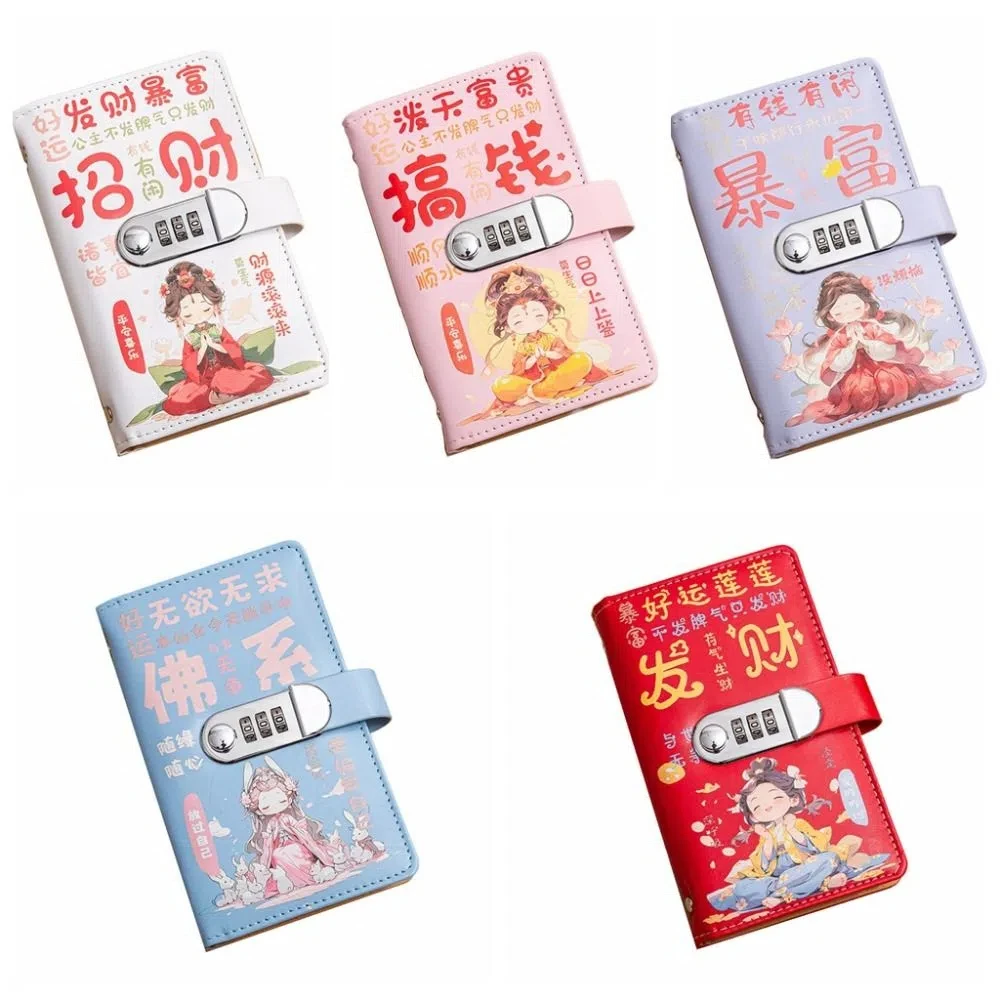 50Sheets Saving Money Binder Lucky Letter Portable Budget Binder with Lock Cash Envelopes Savings Handbook Account Book