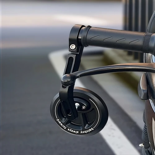 Imagen 2 del producto Espejo retrovisor modificado Universal para motocicleta, Reflector de manillar redondo de aleación de aluminio Cnc