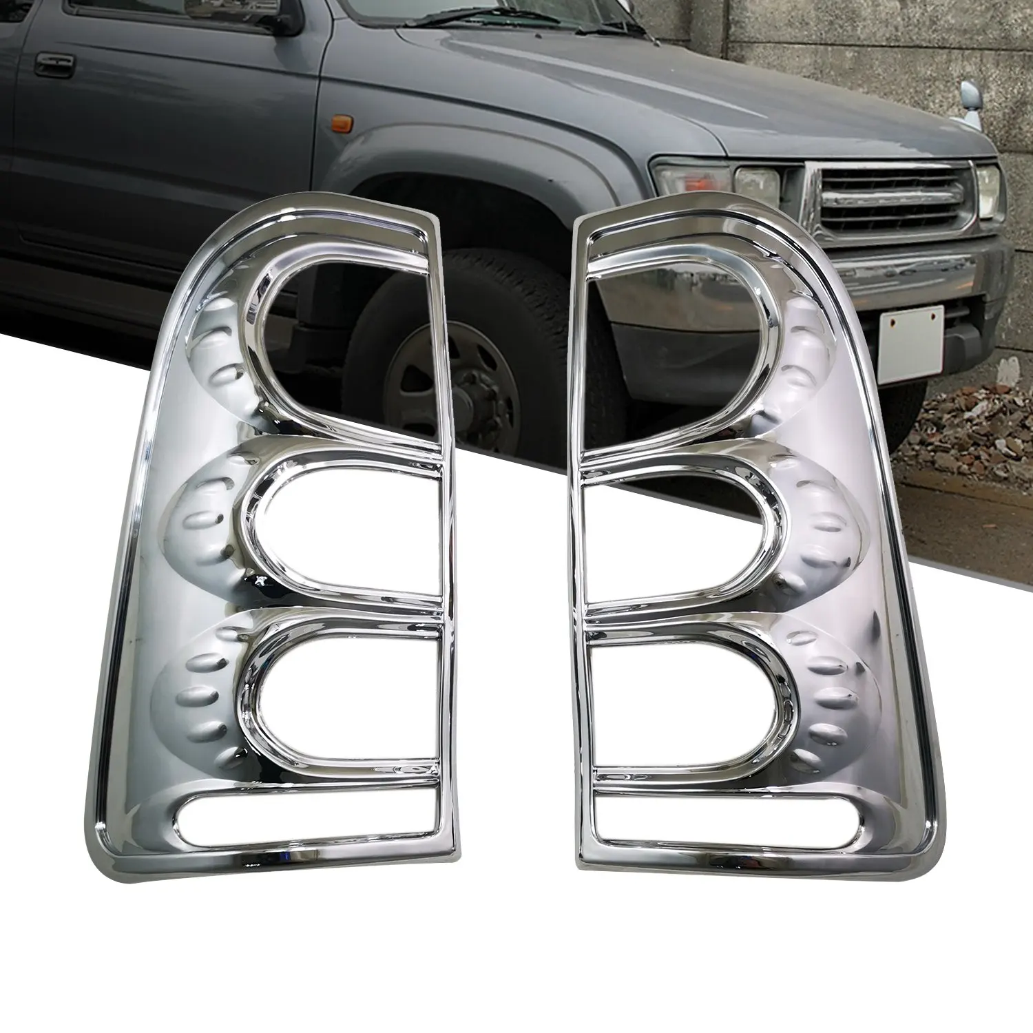 

Chrome Rear Taillight Fog Lamp Light Rear Brake Light Cover Trim for Toyota Hilux SR5 MK6 Vigo 2005-2011