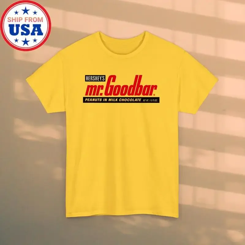 Mr. Goodbar Chocolate Candy Bar Men's Yellow Tshirt Size S5XL