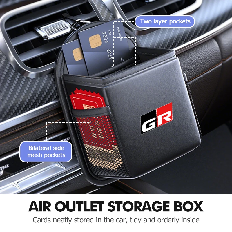 Storage Box Car Sundries Storage Bag Hanging Sundries Key Box For Toyota GR Sport Gazoo Racing Yaris 86 Corolla Hilux Supra view 4