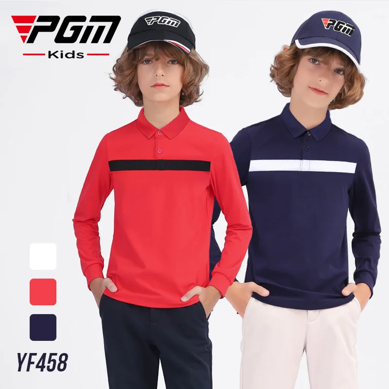 

PGM Children Golf Clothing Boys Long Sleeve T-Shirts Comfortable Soft Skin-Friendly Fashion YF458 Wholesale