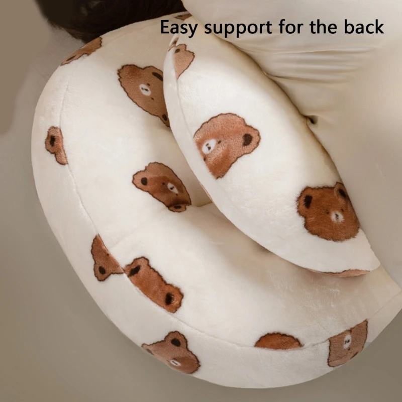 Oreillers grossesse imprimés à d\'ours, oreiller maternité doux, Support pour le le ventre des femmes oreiller