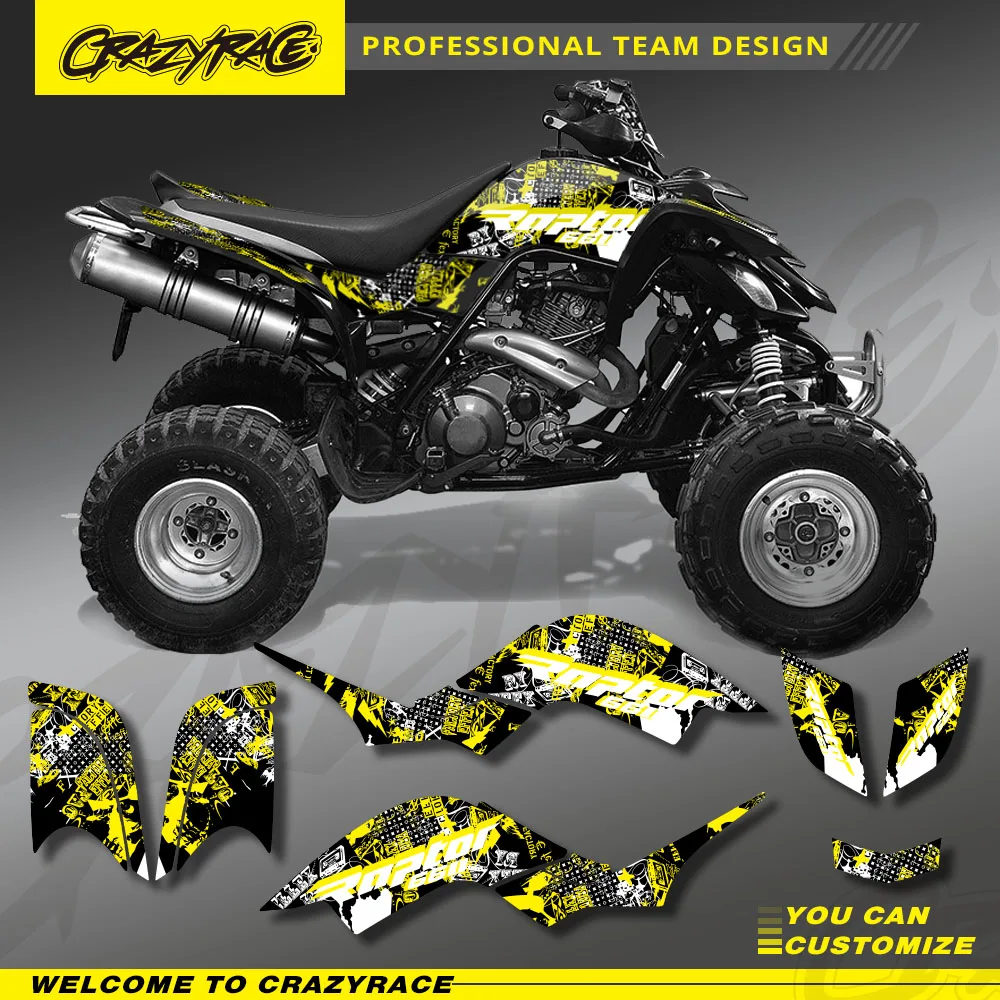 

Motorcycle Stickers Kit For Yamaha RAPTOR 660 YFM660 YFM ATV 2001-2005 ATV Full Fairing Decal Graphics Background Kits Customize