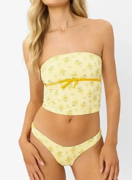 

Y2K Sexy Floral Strapless Shorts Two-Piece Set for Women's Clothing In Autumn 2025