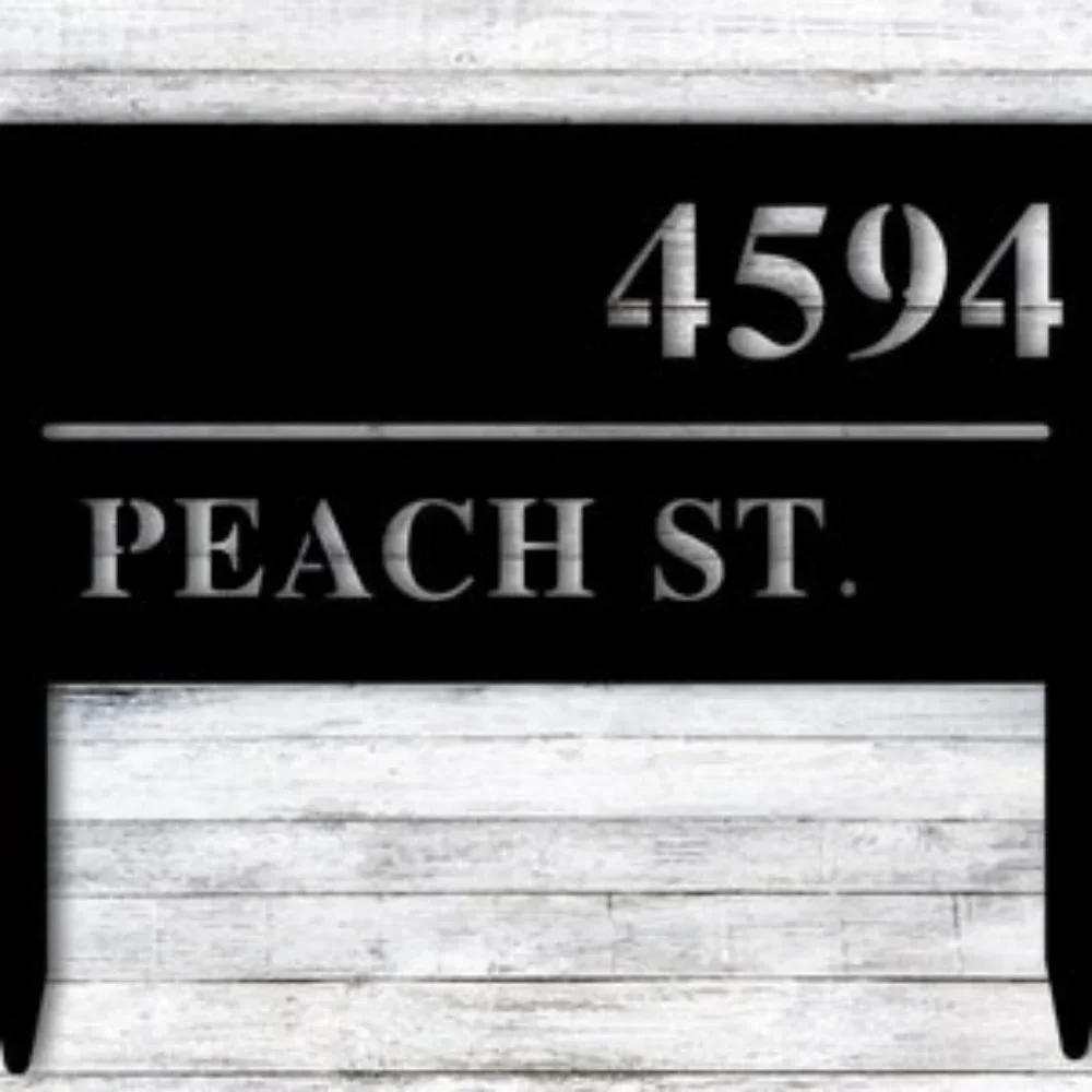 Charming Custom Address Sign in Metal, A Personalized Front Porch Piece, Lawn-Mounted with Stakes, Perfect Yard Decoration.