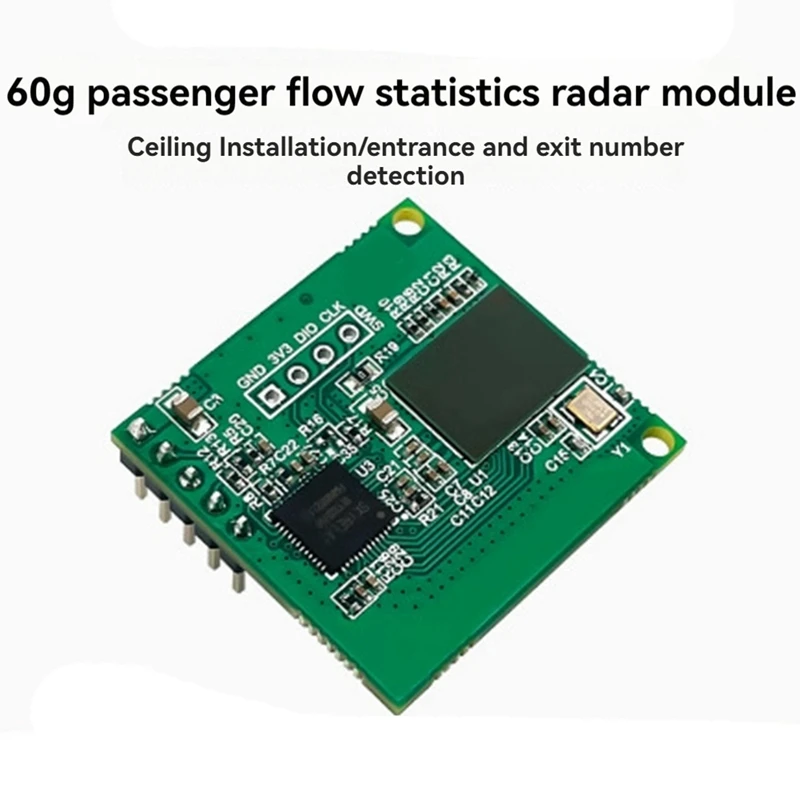 LD6001C 60Ghz Mmwave Radar Sensor+CH340 Board Passenger Flow Statistics Sensor Module Entranc/Exit Human Presence Sensor