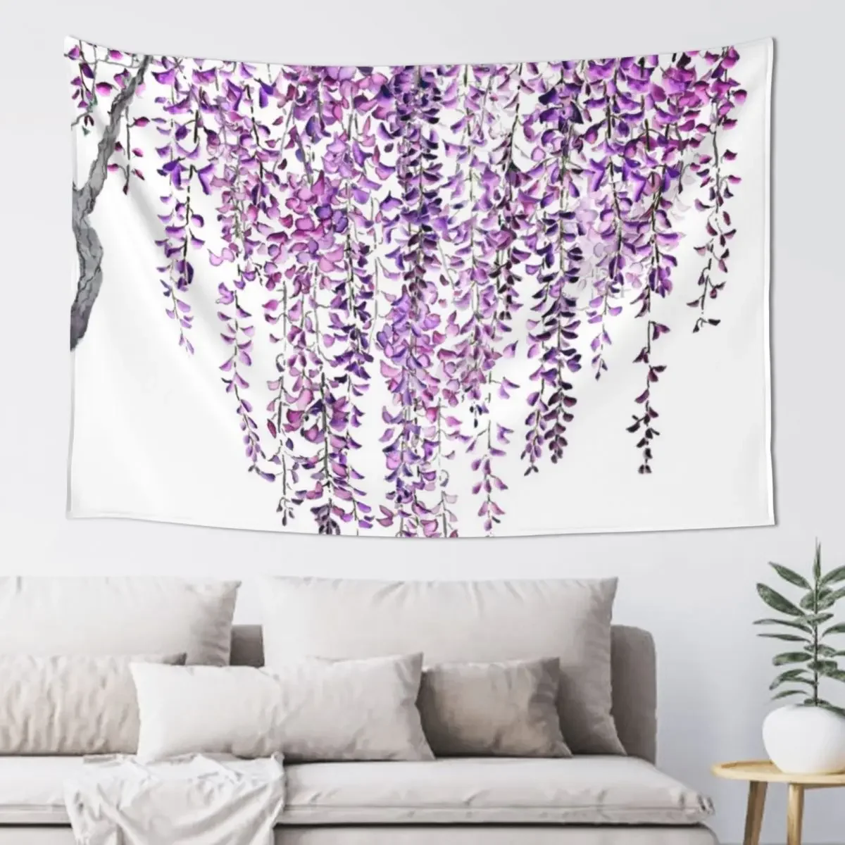 purple wisteriain bloom Tapestry Room Decoration Accessories Home Supplies Tapestry