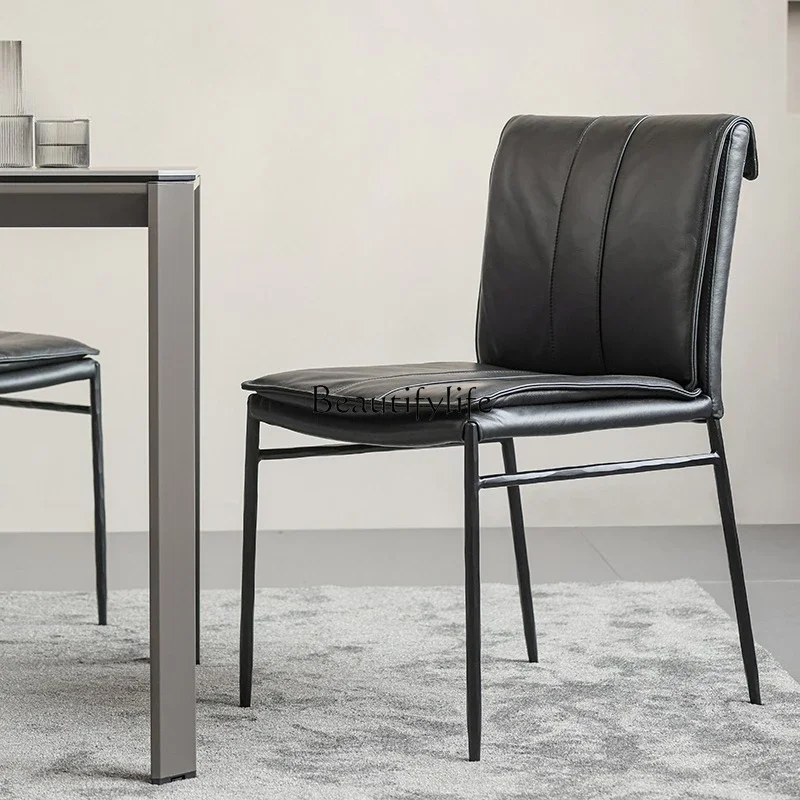 

ls 18American retro dining chair home modern simple light luxury high-end backrest dining table and chairs