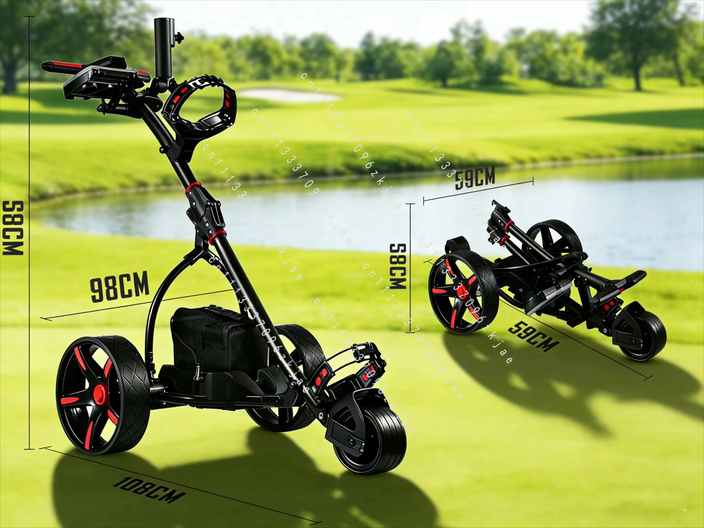 Best Remote Control Golf Trolley Electric Golf Cart with Distance 10M,20M,30M Function and GPS Holder for Sale Online