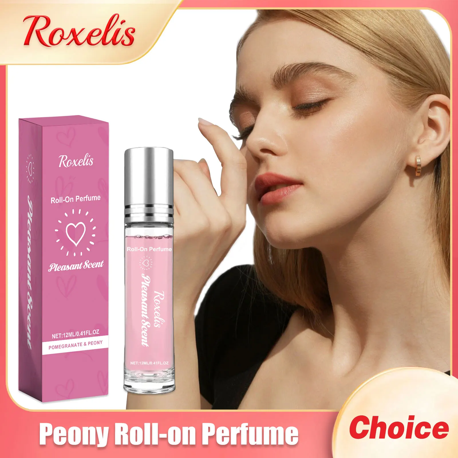 Women Peony Roll-On Perfume Lasting Fragrance Attractting Men Sexy Pheromone Improve Confidence Charming Daily Fresh Perfum 12ml