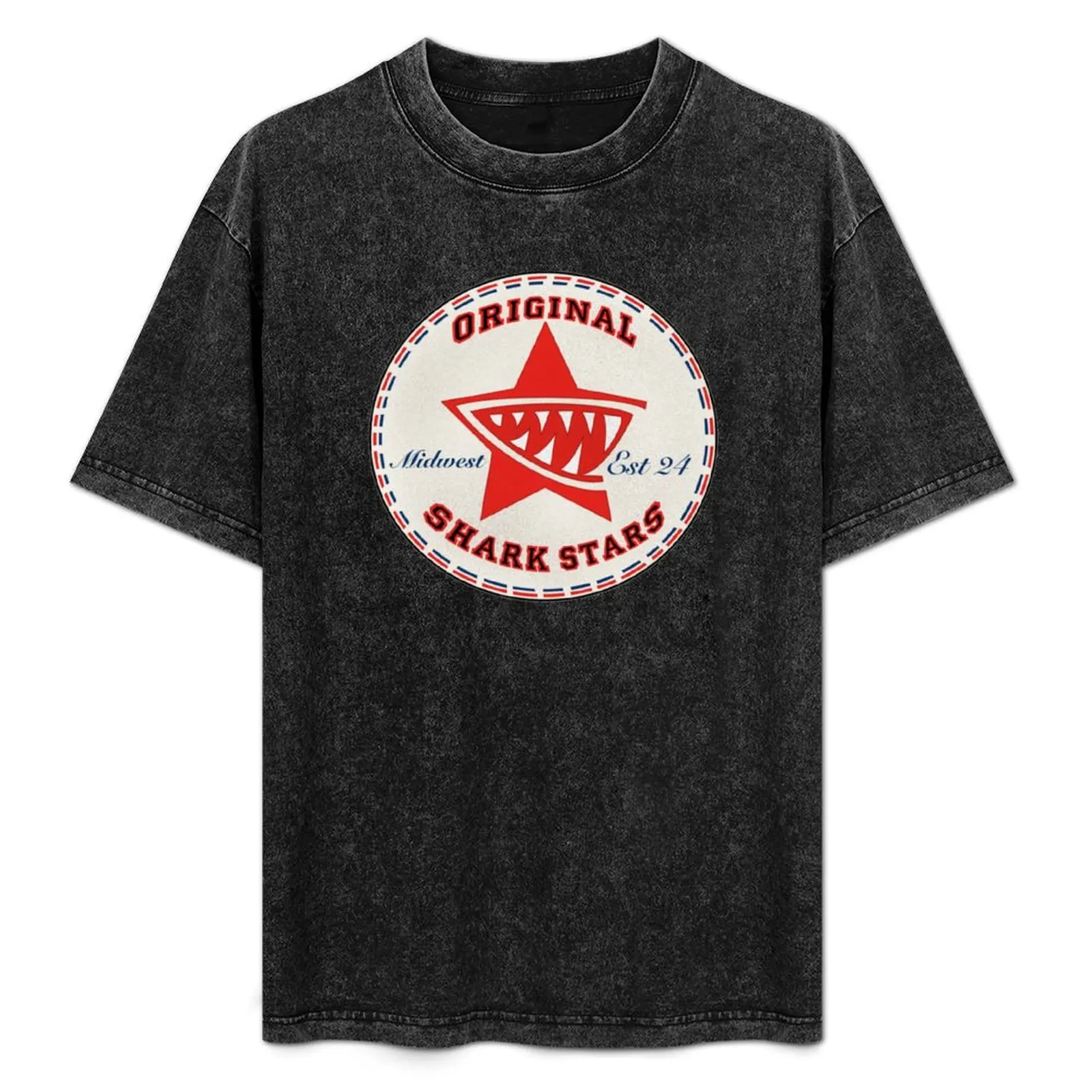 

Inverse Shark-Stars T-Shirt Fashion Print Casual Short Sleeve