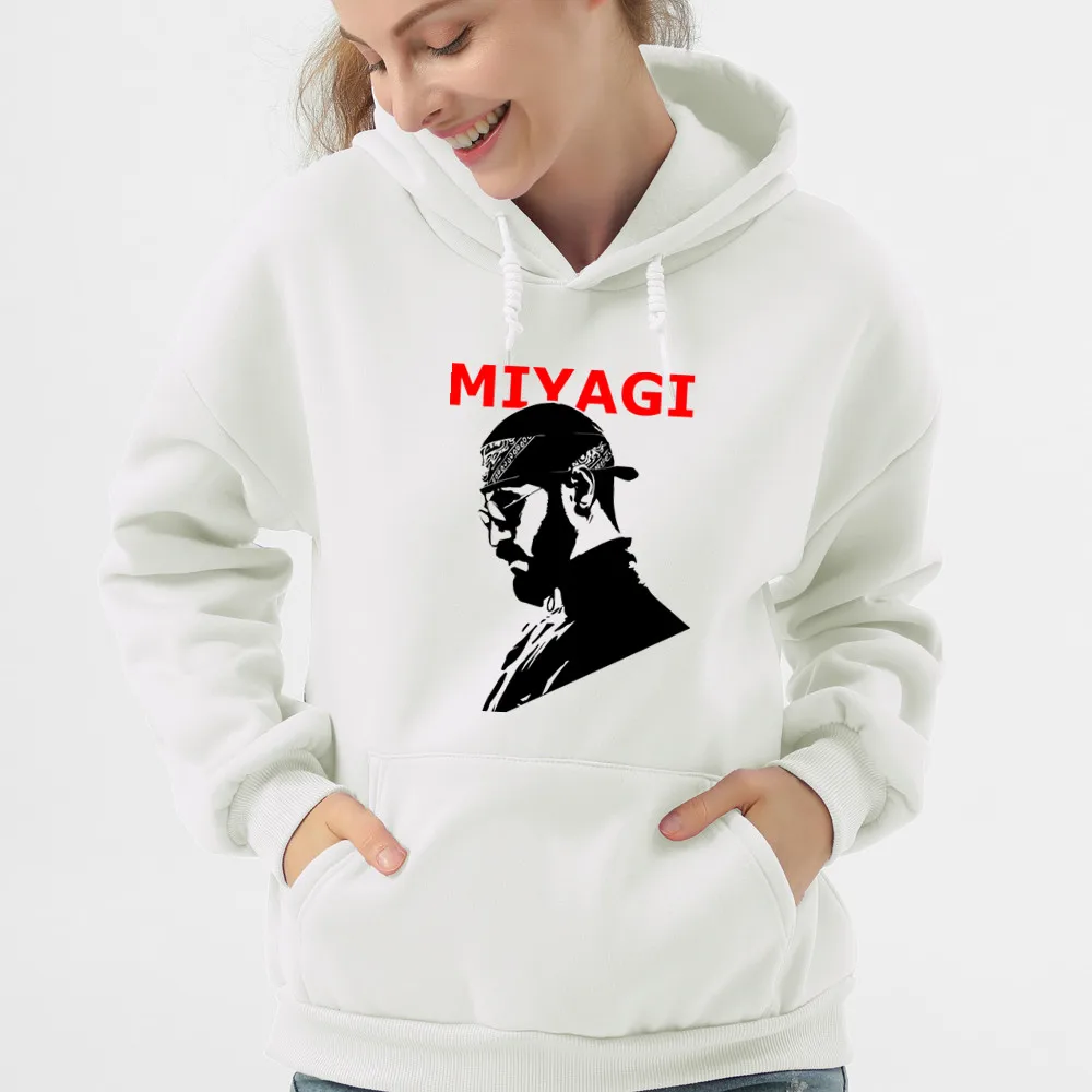 Miyagi Hoodies เสื้อผ้าแฟชั่นผู้หญิง Hip pop เสื้อกันหนาว Hoodie พิมพ์ขนาดใหญ่ Unisex Hoodie ฤดูหนาว Streetwear เสื้อผ้า