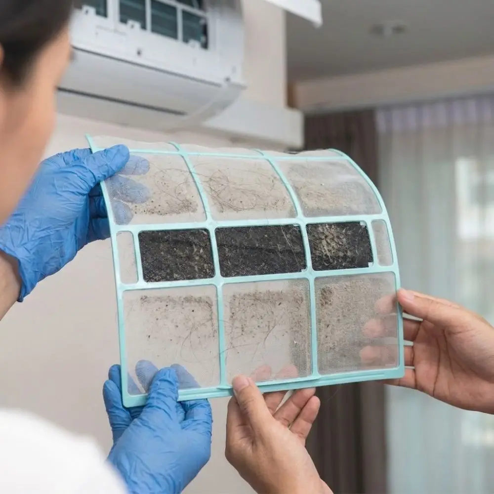 High Density Air Conditioner Filter Screen Plastic Thickened AC Anti-Dust Filter Net Purify Outlet Air Antibacterial
