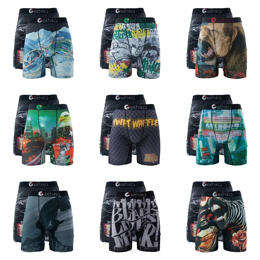 ETHIKA 2 ชิ้นชุดชั้นในชายตาข่ายระบายอากาศได้ดีเป้าบุรุษกางเกงผู้ชายกางเกงบ็อกเซอร์กางเกงบ็อกเซอร์ชายขนาดบวกกางเกงในกางเกง