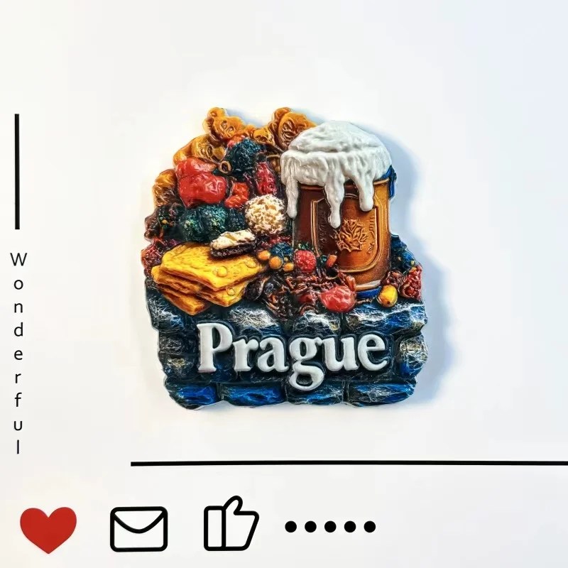 Czech Republic, Prague Tourism Memorial, Beer, Cuisine, Home Decoration, Leave a Message, Refrigerator Sticker