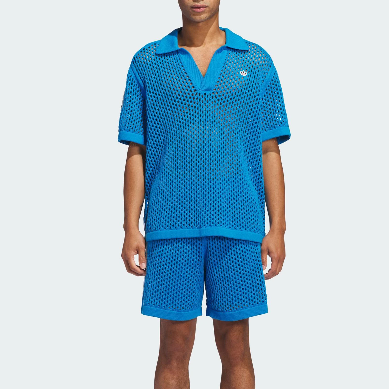 

Оригинальная мужская дышащая куртка Adidas Clover с сетчатыми вставками и рукавами-поло JE9592