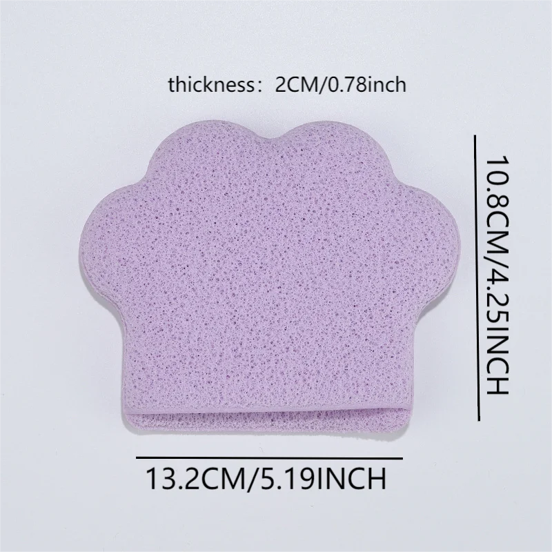 Gąbka do twarzy w kształcie kociej łapki, płatki do oczyszczania twarzy, rękawica do kąpieli wielokrotnego użytku, płatki złuszczające do głębokiego oczyszczania porów
