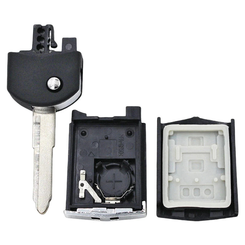 FLYBETTTER OEM 3 زر استبدال مفتاح القضية الوجه للطي مفتاح بعيد قذيفة لمازدا 3 5 6 RX-8 CX-7 CX-9